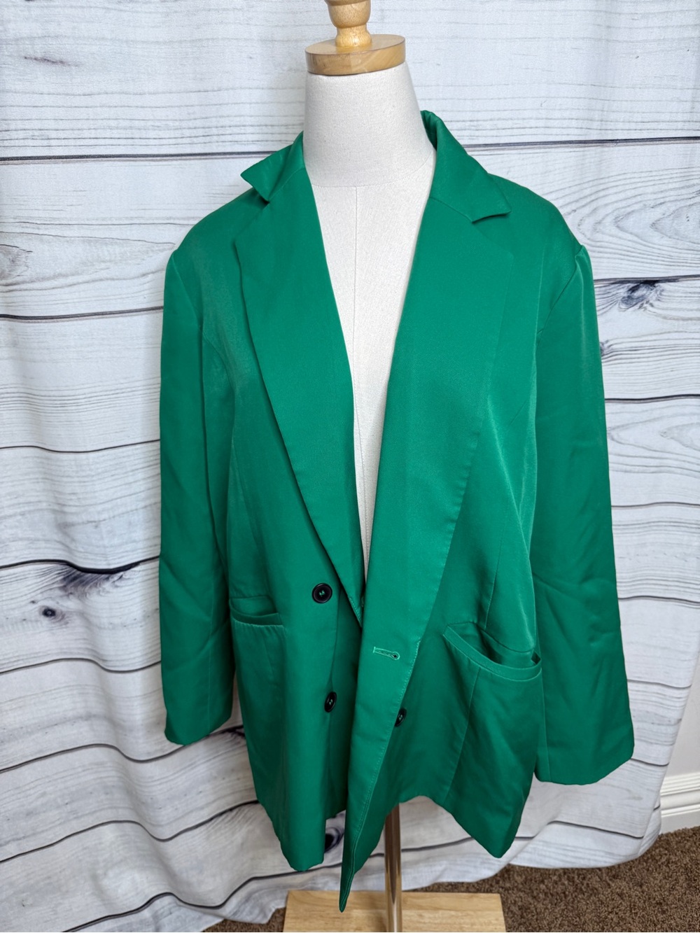 Lioness Bright Green Relaxed-Fit Blazer